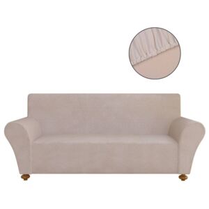 VidaXL Stretch Couch Slipcover Beige Polyester Jersey