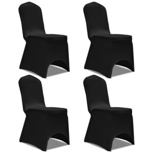 VidaXL Stretch Chair Cover 4 pcs Black