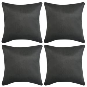 VidaXL Cushion Covers 4 pcs 40x40 cm Polyester Faux Suede Anthracite