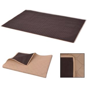 VidaXL Picnic Blanket Beige and Brown 100x150 cm