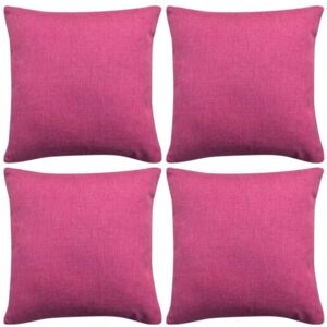 VidaXL Cushion Covers 4 pcs Linen-look Pink 40x40 cm