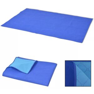 VidaXL Picnic Blanket Blue and Light Blue 100x150 cm