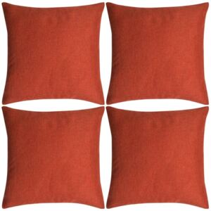 VidaXL Cushion Covers 4 pcs Linen-look Terracotta 40x40 cm