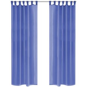 VidaXL Voile Curtains 2 pcs 140x175 cm Royal Blue