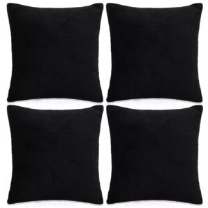 VidaXL Cushion Covers 4 pcs Velour 40x40 cm Black