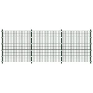 VidaXL Fence Panel with Posts 6x2 m Green