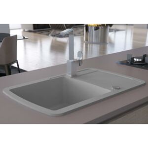 VidaXL Granite Kitchen Sink Single Basin Grey