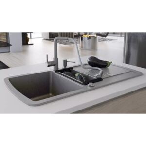 VidaXL Granite Kitchen Sink Double Basin Grey