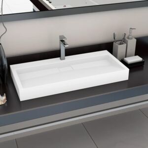 VidaXL Wash Basin 100x46x11 cm Mineral Cast/Marble Cast White