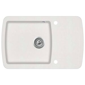VidaXL Granite Kitchen Sink Single Basin White