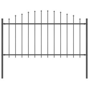 VidaXL Garden Fence with Spear Top Steel