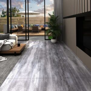 VidaXL PVC Flooring Planks 5.02 m² 2 mm Self-adhesive Matt Wood Grey