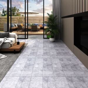 VidaXL PVC Flooring Planks 5.02 m² 2 mm Self-adhesive Cement Grey