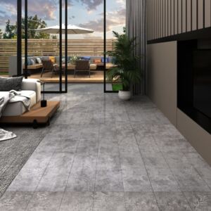 VidaXL PVC Flooring Planks 5.02 m² 2 mm Self-adhesive Concrete Grey