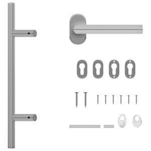 VidaXL Door Handle and Door Bar Set PZ 500 mm Stainless Steel