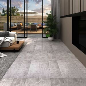 VidaXL PVC Flooring Planks 5.02 m² 2 mm Self-adhesive Earth Grey