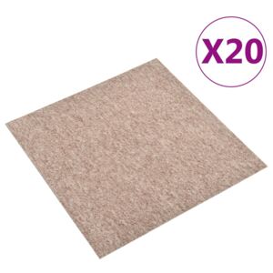 VidaXL Carpet Floor Tiles 20 pcs 5 m² 50x50 cm Beige