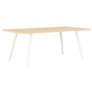 VidaXL Coffee Table White and Oak 120x60x46 cm