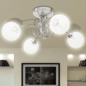 VidaXL Ceiling Lamp with Mesh Wire Shades for 4 G9 Bulbs