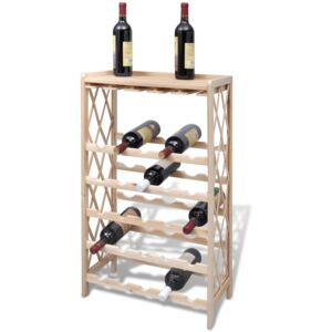 VidaXL Wine Rack for 25 Bottles Solid Fir Wood