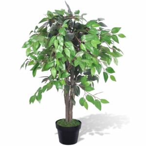 VidaXL Artificial Plant Ficus Tree with Pot 90 cm