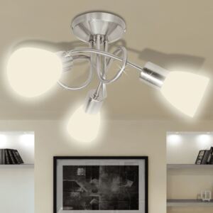 VidaXL Ceiling Lamp with Glass Shades for 3 E14 Bulbs