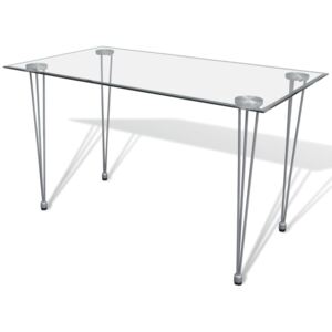 VidaXL Dining Table with Glass Top Transparent