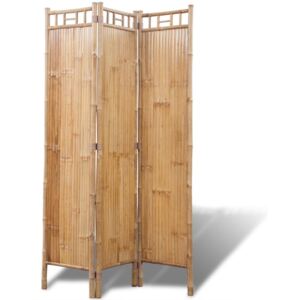 VidaXL 3-Panel Bamboo Room Divider