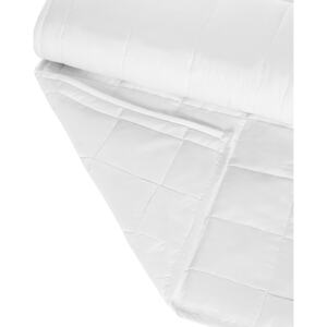 Duvet White Polyester Blend Single Size 135 x 200 cm Light Filling Quilted Beliani