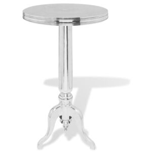 VidaXL Side Table Round Aluminium Silver
