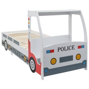 VidaXL Children's Police Car Bed with Desk 90x200 cm