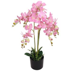 VidaXL Artificial Orchid Plant with Pot 75 cm Pink