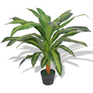 VidaXL Artificial Dracaena Plant with Pot 90 cm Green