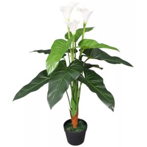 VidaXL Artificial Calla Lily Plant with Pot 85 cm White