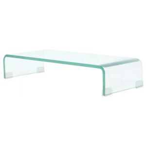 VidaXL TV Stand/Monitor Riser Glass Clear 60x25x11 cm