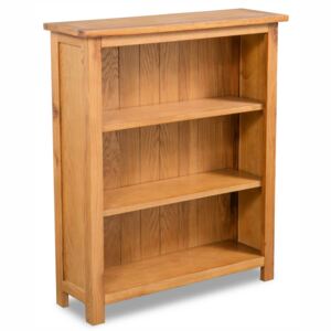 VidaXL 3-Tier Bookcase 70x22.5x82 cm Solid Oak Wood
