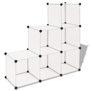 VidaXL Storage Cube Organiser with 6 Compartments White