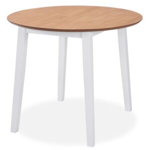 VidaXL Drop-leaf Dining Table Round MDF White