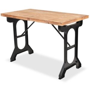 VidaXL Dining Table Solid Fir Wood Top 122x65x82 cm