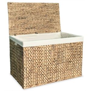 VidaXL Laundry Basket 82x42.5x52.5 cm Water Hyacinth