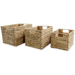 VidaXL Storage Basket Set 3 Pieces Water Hyacinth