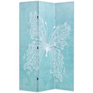 VidaXL Folding Room Divider 120x170 cm Butterfly Blue