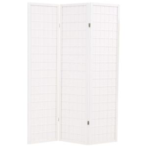 VidaXL Folding 3-Panel Room Divider Japanese Style 120x170 cm White
