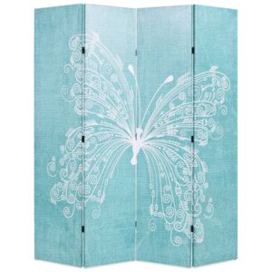 VidaXL Folding Room Divider 160x170 cm Butterfly Blue