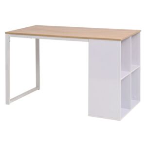 VidaXL Writing Desk 120x60x75 cm Oak and White