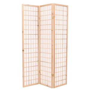 VidaXL Folding 3-Panel Room Divider Japanese Style 120x170 cm Natural