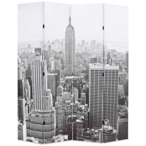 VidaXL Folding Room Divider 160x170 cm New York by Day Black and White