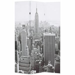 VidaXL Folding Room Divider 120x170 cm New York by Day Black and White
