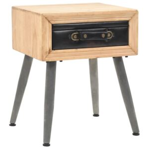 VidaXL Bedside Table Solid Fir Wood 43x38x50 cm