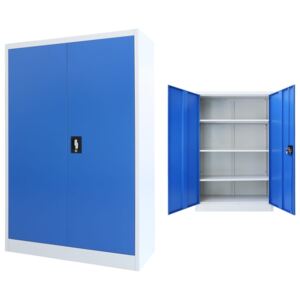 VidaXL Office Cabinet Metal 90x40x140 cm Grey and Blue